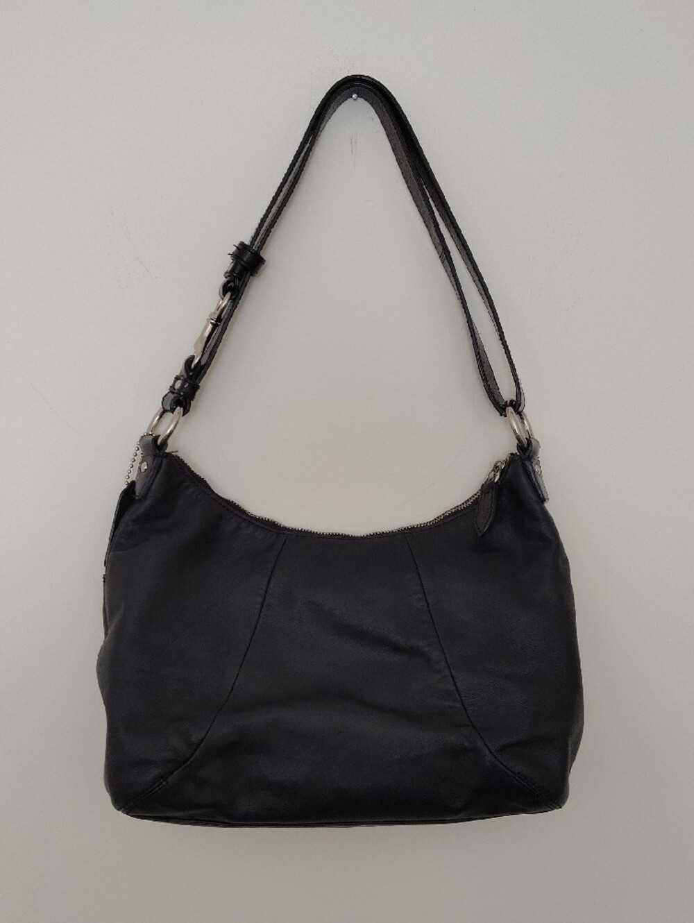 Coach Black Leather Shoulder Bag with Matching Wallet - Picture 3 of 4